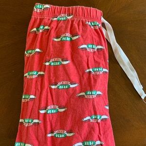 Friends central perk red night lounge pants